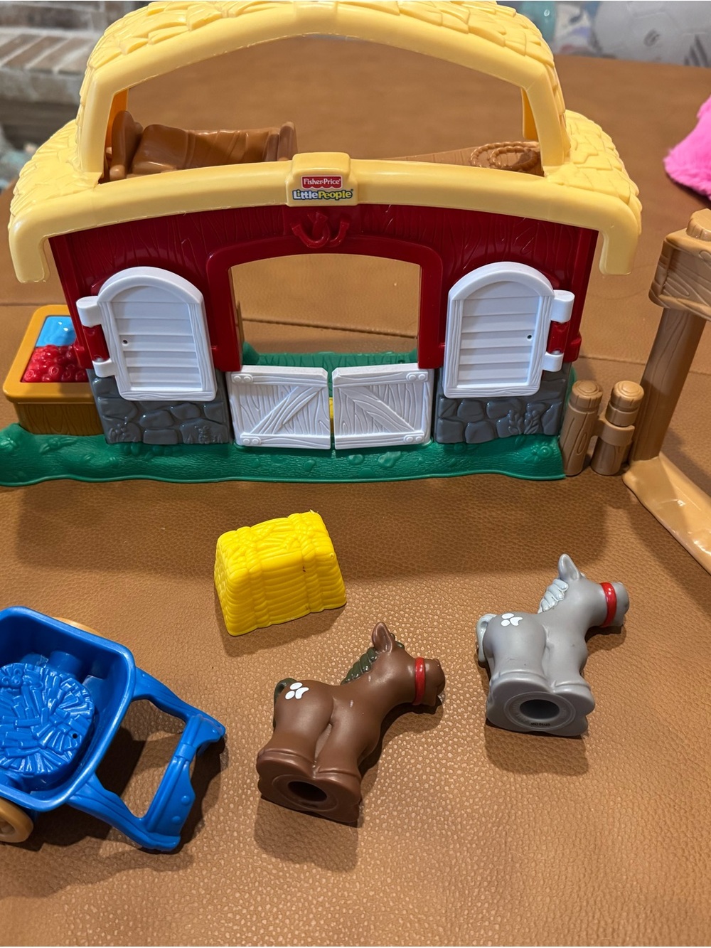 Vintage Fisher Price Little People Animal Sounds Stable Playset 2003 Working